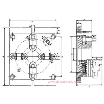 Alternative view of VERTEX Machining Jaw Chuck VMJ-6,8,10,12  Series 5002
