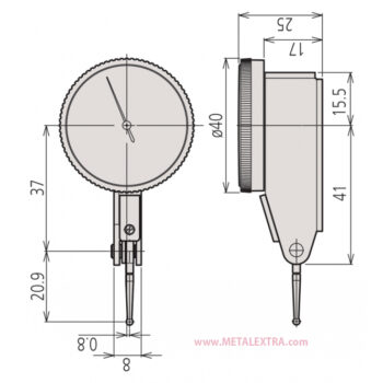 MITUTOYO Dial Lever Indicator 0.8mm  513-404E - Image 2