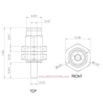 SMC Pin Cylinder CJP Single Acting, Spring Return ø4, ø6, ø10, ø15 - Image 3