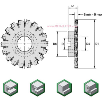 Alternative view of WIDIA  Indexable Side Cutter Shell Mount M900 Series Slotting Mills