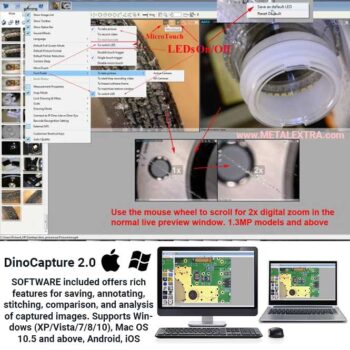 Dino-Lite Measuring Microscope AM7115MZT 5MP 20x - 200x Optical Magnification, Measurement, Polarized Light - Image 3