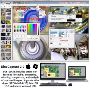 Dino-Lite Measuring Microscope AM7115MZT 5MP 20x - 200x Optical Magnification, Measurement, Polarized Light - Image 4