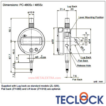 TECLOCK Digital indicator PC-465J Measuring Range 12.7mm Resolution 0.001mm - Image 4