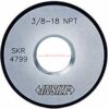 INSIZE Thread Ring Gauge NPT 4634, Range; 1/16x27NPT - 4x8 NPT