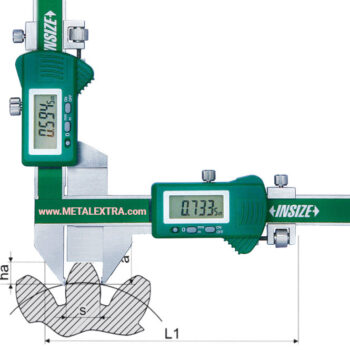 INSIZE Gear Tooth Caliper 1181-M50A P1/2-P5 - Image 3