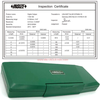 Alternative view of INSIZE Digital Caliper 1130-150 Left hand 150mm, 0.01mm, 0.0005 Inch