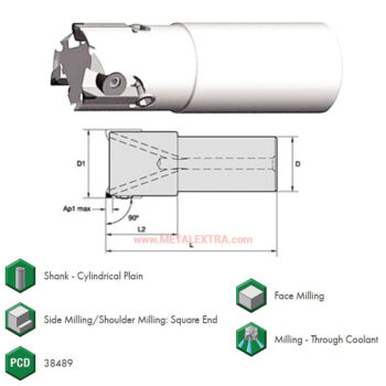 Alternative view of WIDIA End Mill SuperFeed 5363252 SPF Series