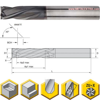 KENNAMETAL Carbide Router Compression-style KCN05  ø6mm - ø12mm - Image 2
