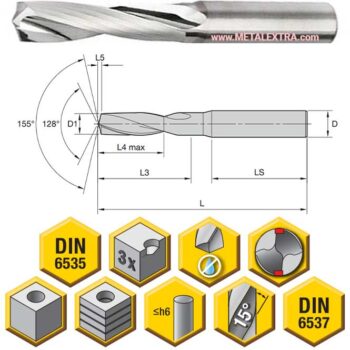 KENNAMETAL DAL Drills CFRP-Ti-Stacks Without Coolant  B551A_DAL ø 4,763mm – ø15,875mm - Image 2