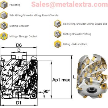 KENNAMETAL Helical Mill HARVI™ Ultra 8X  IC 10 Shell Mount ⌀2 Inch - ⌀3 Inch - Image 4