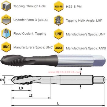 KENNAMETAL HSS-E Tap T690 For Nickel Cobalt Alloys UNC ANSI UNF - Image 2