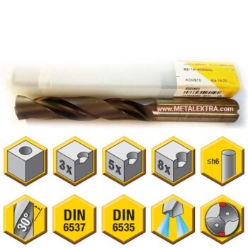 KENNAMETAL Carbide SGL Drills Stainless Steel ø2,5mm - ø20,5mm - Image 4