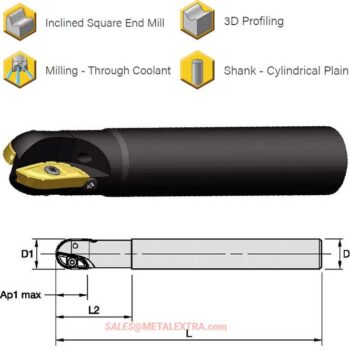 KENNAMETAL Ball Nose Cutter 5505VX ø0,6250 Inch - ø1.250 Inch - Image 3
