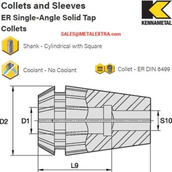 KENNAMETAL ER Solid Tap Collet Metric DIN & ISO M4 - M30 - Image 3