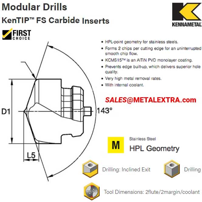 thumbnail interactive-video image 1 of Kennametal SE Modular Drill Insert – KSEM0547GD / KSEM1389GDM, .547" / 13.89mm, KC7015 1 of 3