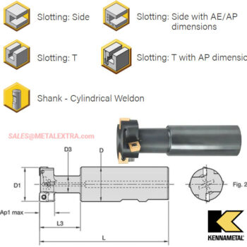 Alternative view of KENNAMETAL T-Slot Cutter KTMS ø0.9843 Inch - ø1.574 Inch