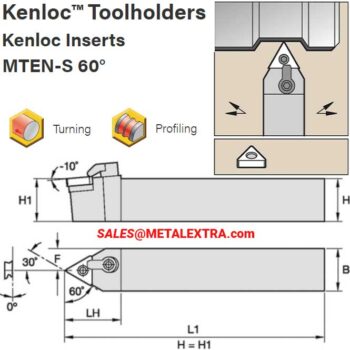 Alternative view of KENNAMETAL Kenloc™ Toolholders MTEN-S 60° For Negative Style Inserts