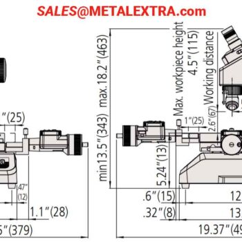 MITUTOYO Toolmaker's Microscope TM-1005B Digimatic Magnify 20-200x XY Stage - Image 3
