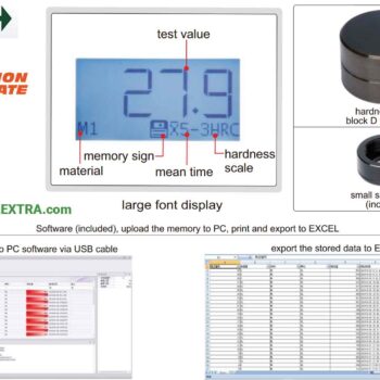 INSIZE Leeb Rebound Hardness Tester HDT-L411 (Basic Type, Standard DIN 50156) Range; HL100-960, HRC1-74.7, HRB1.2-140, HB28-1027, HV45-1230 HS4-112, HRA7-88.5, SGM (rm) 118-3315N/mm2 - Image 6