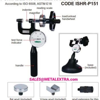 INSIZE Rockwell Hardness Tester Portable ISHR-P151 (Standard ISO 6508, ASTM E18 ) Range: 60kgf - 150kgf - Image 6