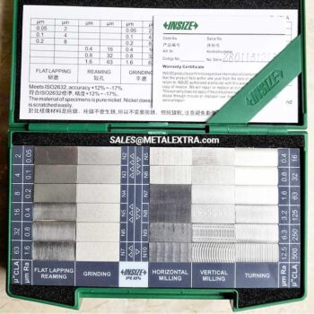 INSIZE Surface Roughness Specimen Set ISR-CS130-W (ISO 2632, Pure NICKEL) Range; 0.05μm - 50μm - Image 4