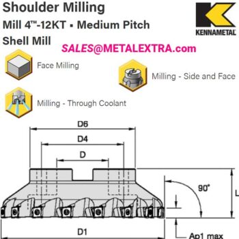 KENNAMETAL Shoulder Milling Mill 4™ 12KT Medium Pitch ⌀50mm - ⌀200mm - Image 5