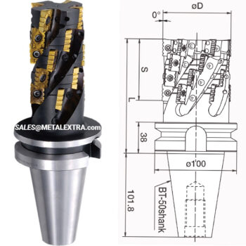 Alternative view of KYOCERA Heavy Milling Cutter MSRS15 BT50 Integral Arbor Type ⌀ 63mm - ⌀ 100mm