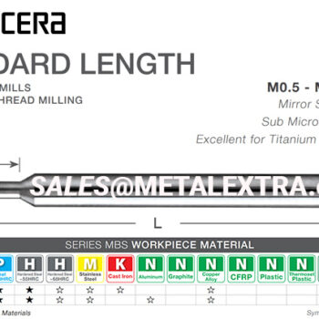 Alternative view of KYOCERA Micro Thread Mills Single Point 98M Solid Carbide M0.5 - M12