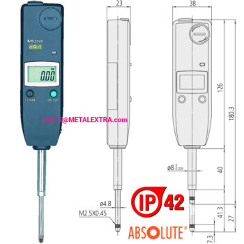 Alternative view of MITUTOYO Digital Indicator ABSOLUTE Digimatic 575-121 ID-U Series 25,4mm, Grad 0,01mm IP42