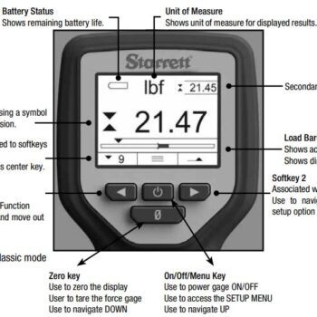 STARRET DFC-100 Digital Force Gage-Bluetooth 100 lbF / 1600 ozF / 500 N / 50000 gF / 50 kgF - Image 8