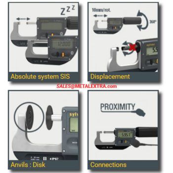 SYLVAC Micrometer S_Mike PRO IP67 Disk Anvil (803.0303) Ø25mm 30mm - Image 3