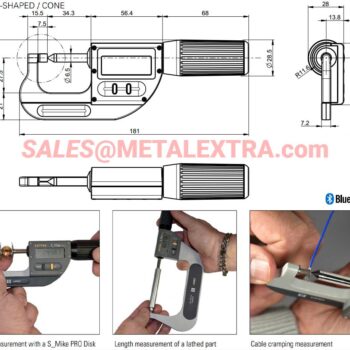 SYLVAC Micrometer S_Mike PRO Point BLUETOOTH 25mm - Image 3
