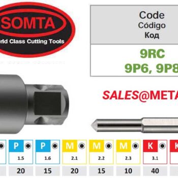 Alternative view of SOMTA Carbide Core Drill Hi-Cut Cutters (Sluggers) with Universal Shank HSS Pilot Pins ø12mm - ø35mm