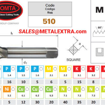 SOMTA Spiral Flute Short Machine Taps 35° Metric ISO 529 Coarse HSSE-V3 for blind hole, M3 - M24 - Image 2