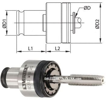 VERTEX Quick Change Tapping Chuck DIN 371 Type M1 - M10 - Image 4
