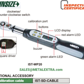 INSIZE Digital Torque Wrench IST-WP Series Small Range (Resolution 0.001Nm, Square Socket 1/4 Inch ) Range 1.2Nm - 20Nm - Image 3
