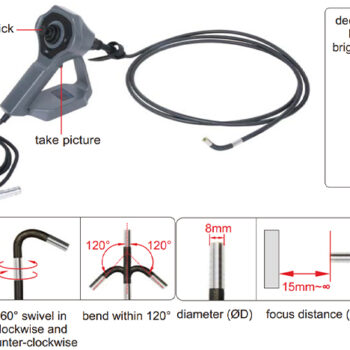 INSIZE Videoscope VSP-201 (1Mpx, 7 Inch display, HDMI, USB, Rechargeable) IP 64, Range; 3 - 30 Meter, Lens; Ø6.4mm - Ø40mm - Image 7