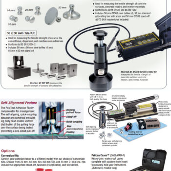 Alternative view of DEFELSKO Pull-off Adhesion Tester ATM20 PosiTest With 20mm Dollies Kit 100 – 3000 psi