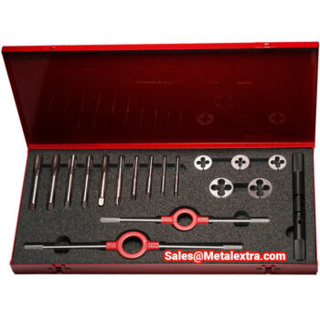 DORMER PRAMET Straight Flute Tap & Dies set L120 HS-30UNC 20-pc - Image 3