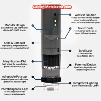 DINO-LITE Measuring Microscope, Zoom 220x, 1.3MP, WIFI, WF4915ZT - Image 10