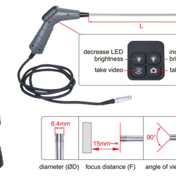 INSIZE Videoscope VSP-201 (1Mpx, 7 Inch display, HDMI, USB, Rechargeable) IP 64, Range; 3 - 30 Meter, Lens; Ø6.4mm - Ø40mm - Image 6