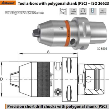 GARANT Precision Short Drill Chucks ISO 26623 Polygonal Shank (PSC) ø16mm 308595 - Image 3