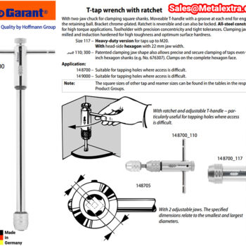GARANT T-tap wrench with ratchet 148700 (Collete Holder) M3 - M20 - Image 3