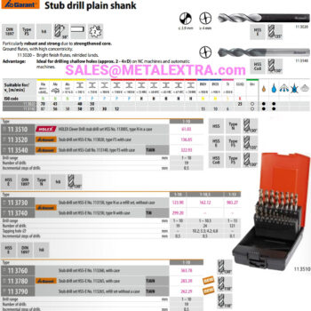 GARANT Stub drill HSS-E TiAlN DIN 1897 19 piece set ø1-10mm, Grad 0.5mm 113760 - Image 3