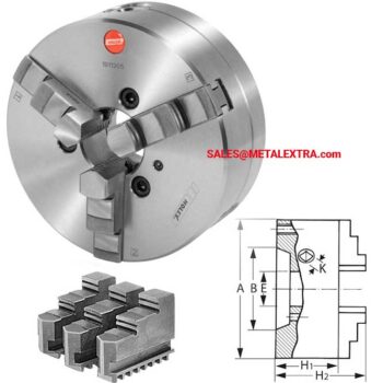 HOLEX Three-jaw lathe chuck DIN 702-3 with short taper mount 312931 - Image 3
