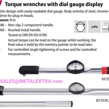 Alternative view of HOLEX Torque wrench DIN EN ISO 6789 Dial Gauge Display 655520