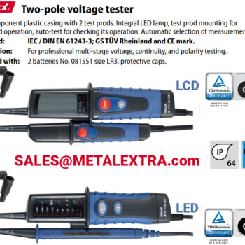 HOLEX Two-pole Voltage Tester AC (6V-400V) DC (6V-690V) LCD 473120 - Image 3