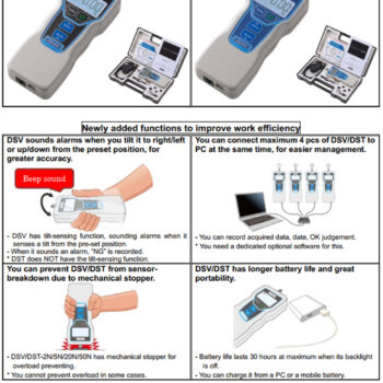 IMADA Force Gauge Digital DSV Tilt Sensor Alarm + Continuous Mode (Res: 0.01 Ncm/0.001 Nm/0.01 Nm, Sampling 2000Hz) Range: 2N to 1000N - Image 5