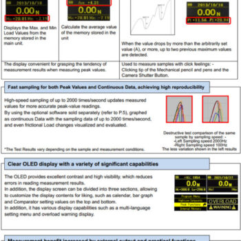IMADA Force Gauge Digital ZTA series (Res: 0.01 Ncm/0.001 Nm/0.01 Nm, Sampling 2000Hz) Range: 2N to 1000N, Mini USB Out - Image 6