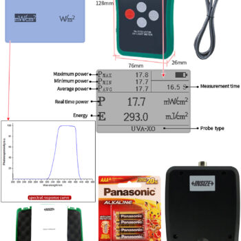 INSIZE Ultraviolet Light Meter 0132-UV199 (Res; 0.1µW/cm², 9 Probe Mode) Power Measuring Range; ≤200000µW/cm² - Image 3